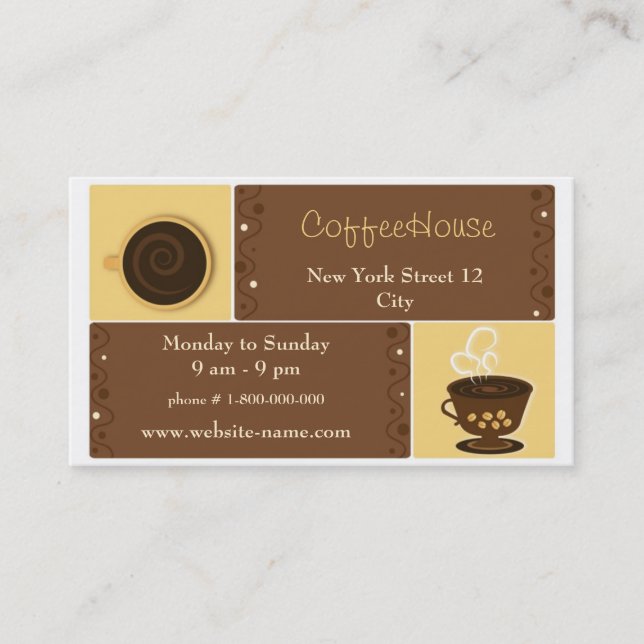 Espresso Cafe Business Card (Front)
