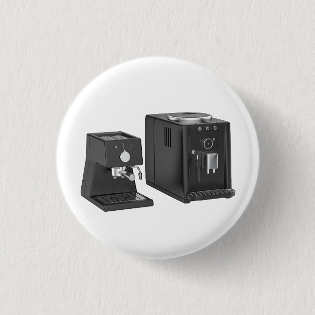 Espresso coffee machines 3 cm round badge (Front)