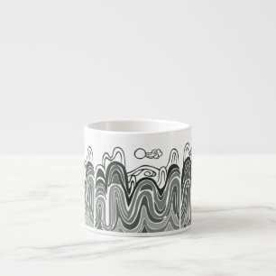 Espresso Cup with Calming Mountain View