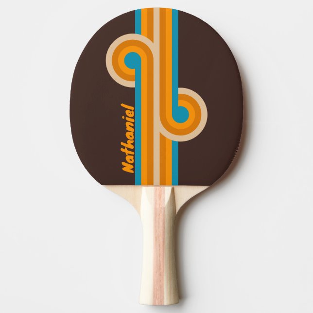 Espresso Drift Stripe Loop with Name Ping Pong Paddle (Front)