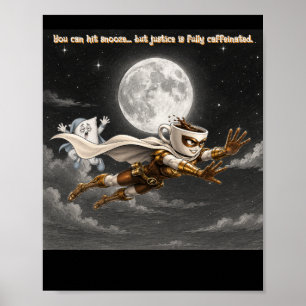 Espresso Enforcer vs. Pillow Monster Poster