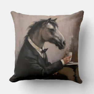 Espresso Equestrian Elegance Cushion