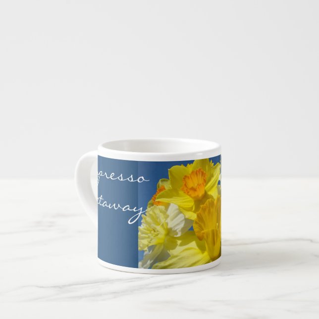 espresso getaway Mugs nature Daffodils custom (Front Left)