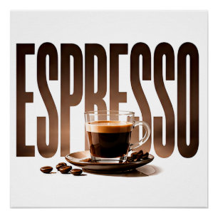 Espresso Luxury Coffee Editorial Graphic Poster