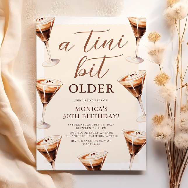 Espresso Martini Adult Birthday Invitation (Creator Uploaded)