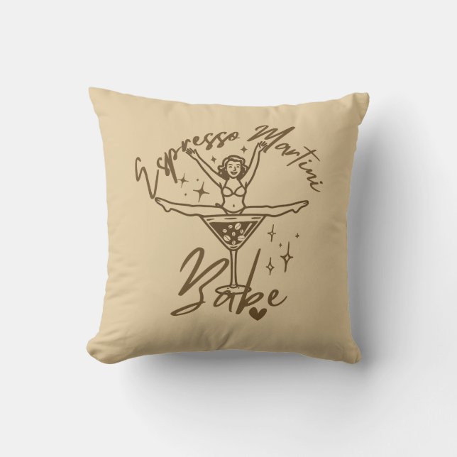 Espresso Martini Babe  Cushion (Front)