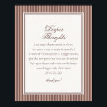 Espresso Martini Baby Brewing Diaper Thoughts Poster<br><div class="desc">Love is Brewing! Sip, celebrate, and settle into timeless sophistication with our Espresso Martini Social Club party collection. Designed for weddings with an old-money aesthetic, this set features classic mocha brown stripes paired with soft beige accents for a look that feels effortlessly elegant and quietly refined. Inspired by vintage cocktail...</div>