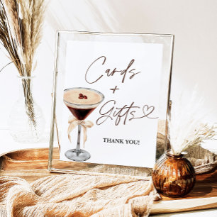 Espresso Martini Bridal Shower Cards & Gifts Sign