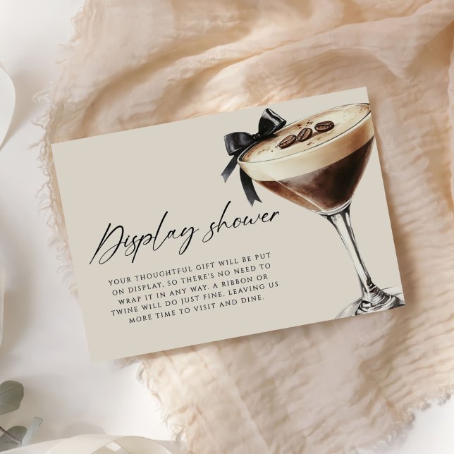 Espresso Martini Bridal Shower Display Shower Enclosure Card (Creator Uploaded)