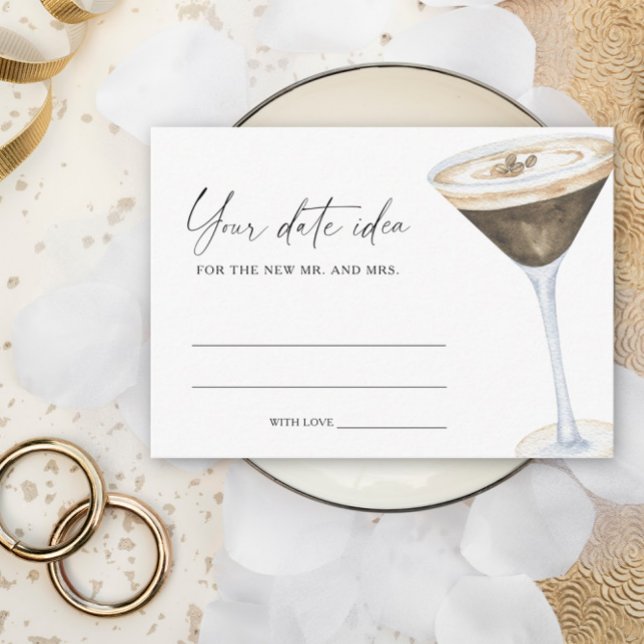 Espresso Martini Bridal shower Ideas Date jar Enclosure Card (Creator Uploaded)