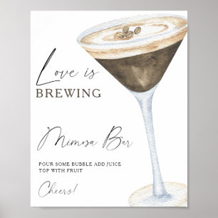 Espresso Martini Bridal shower Mimosa bar Poster