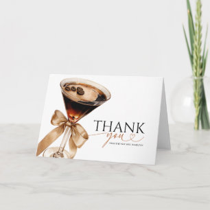 Espresso Martini Bridal Shower Thank You Card