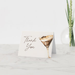 Espresso Martini Bridal Shower Thank You Card