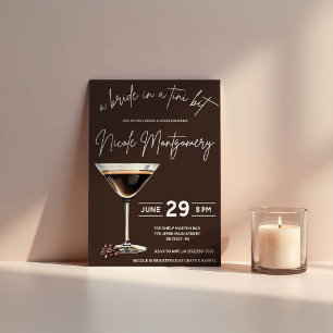 Espresso Martini Bride in a Tini Bit Bridal Shower Invitation