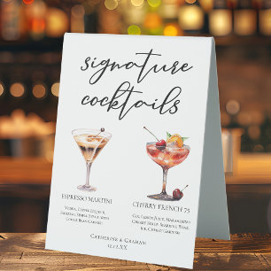 Espresso Martini Cherry French 75 Cocktails Menu