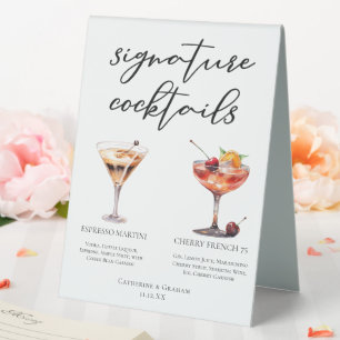 Espresso Martini Cherry French 75 Cocktails Menu