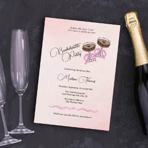 Espresso Martini Cocktail Bachelorette Party Invitation