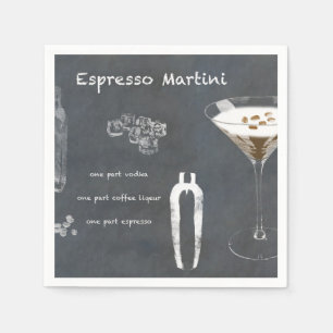 Espresso Martini Cocktail Napkin
