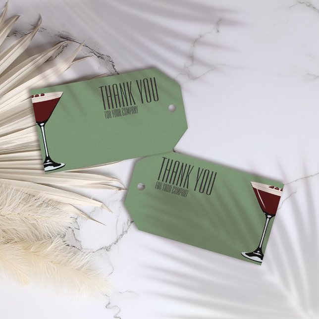 Espresso Martini Cocktail Party Favor Tag (Creator Uploaded)