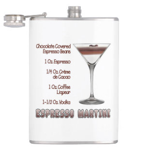 Espresso Martini Cocktail Recipe Art Hip Flask