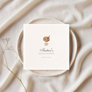 Espresso Martini Coffee Theme Bridal Shower Party Napkin
