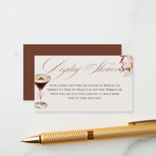 Espresso Martini Display Bridal Shower Insert Card