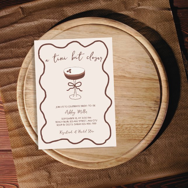  Espresso Martini Hand Drawn Bridal Shower Invitation (Espresso Martini Hand Drawn Bridal Shower Invitation)