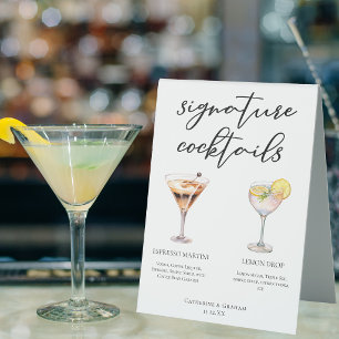 Espresso Martini Lemon Drop Cocktails Wedding Menu