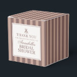 Espresso Martini Love Brewing Coffee Bridal Shower Favour Box<br><div class="desc">Love is Brewing! Sip, celebrate, and settle into timeless sophistication with our Espresso Martini Social Club party collection. Designed for weddings with an old-money aesthetic, this set features classic mocha brown stripes paired with soft beige accents for a look that feels effortlessly elegant and quietly refined. Inspired by vintage cocktail...</div>