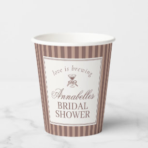Espresso Martini Love Brewing Coffee Bridal Shower Paper Cups