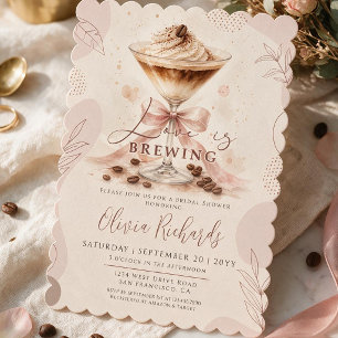 Espresso Martini Love is Brewing Bridal Shower Invitation