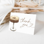 Espresso Martini Love Is Brewing Bridal Shower  Thank You Card<br><div class="desc">Espresso Martini Love Is Brewing Bridal Shower features hand-painted espresso martini and modern typography. A perfect way to thank your loved ones to your special day! Easily edit most wording to match your event! Text colors are fully editable!</div>