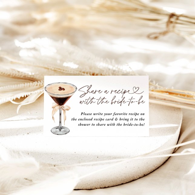 Espresso Martini Love Is Brewing Recipe Request Enclosure Card (Creator Uploaded)