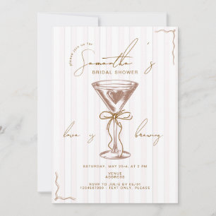 Espresso Martini Mocha Mousse Bridal Shower Invitation