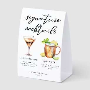 Espresso Martini Moscow Mule Cocktail Wedding Menu