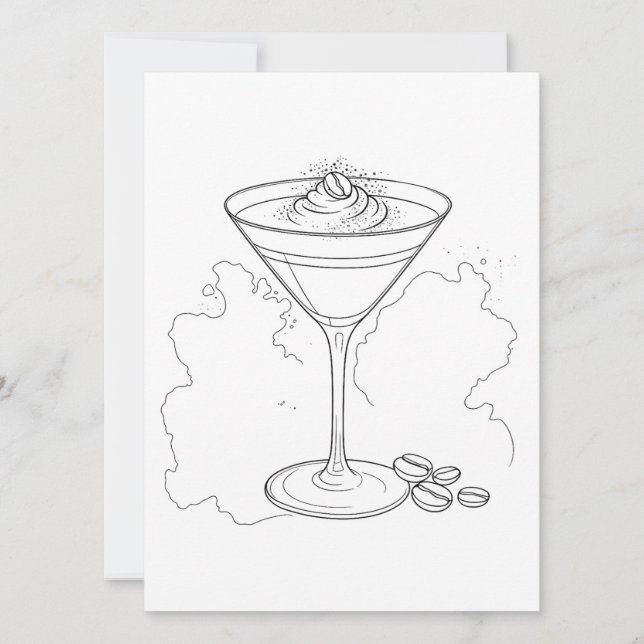 Espresso Martini Paint and Sip Pictures Invitation (Front)
