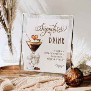 Espresso Martini Signature Cocktail  Poster
