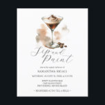 Espresso Martini Sip & Paint Flyer<br><div class="desc">Hosting an espresso martini party or sip and paint at home? Set the tone with this chic sip and paint flyer designed with a watercolor martini glass. Perfect for party ideas or a small business, these editable templates make it easy to customise with your event details—whether you're planning a stylish...</div>