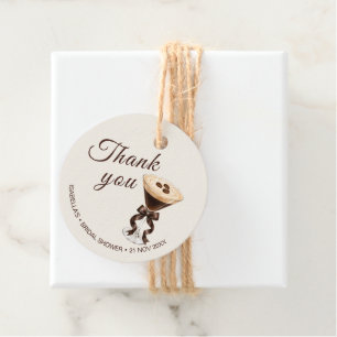 Espresso Martini Thank You Bridal Shower Favour Tags