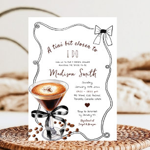 Espresso Martini Tini Bit Closer Bridal Shower Invitation