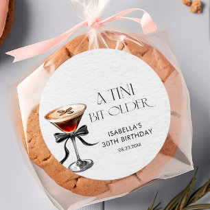 Espresso Martini Tini Bit Older Birthday Party Classic Round Sticker