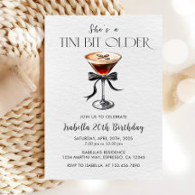Espresso Martini Tini Bit Older Birthday Party