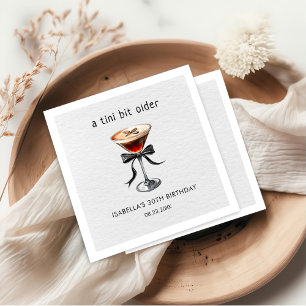 Espresso Martini Tini Bit Older Birthday Party Napkin