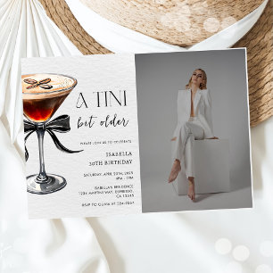 Espresso Martini Tini Bit Older Birthday Photo Invitation