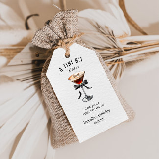 Espresso Martini Tini Bit Older Birthday Thanks Gift Tags