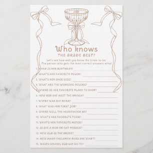 Espresso Martini Who knows the bride best