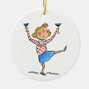 Espresso Martinis Ceramic Tree Decoration