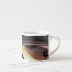 Espresso Mug Abstract Art Black White Powdery
