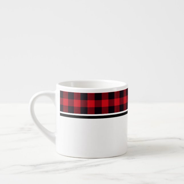 Espresso Mug-Buffalo Plaid Espresso Cup (Left)