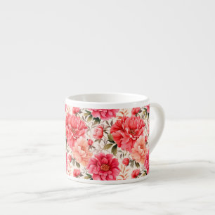 Espresso Mug-Floral Print Espresso Cup